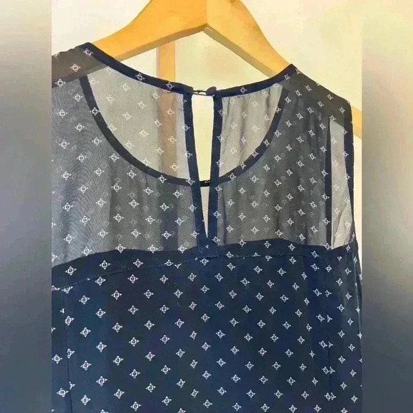 Abercrombie & Fitch Women's Geometric  Drop Waist Dress Blue 6T - Picture 7 of 8